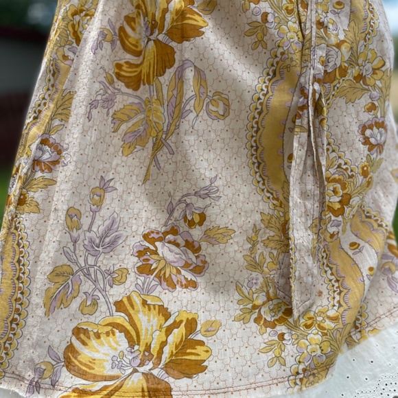 Free People Vintage y2k dress Empire waist eyelet hem raw edges - Picture 6 of 10